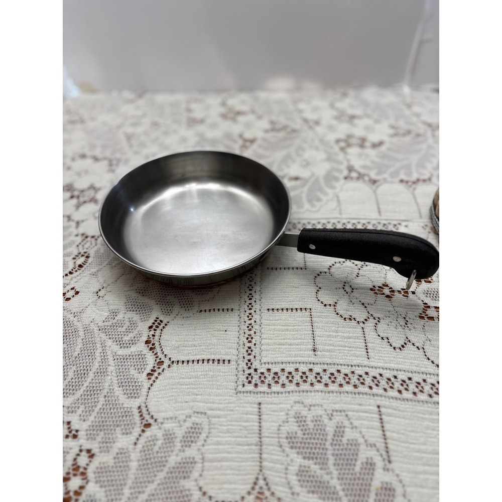 Vintage Revere Ware 7 Inch Skillet‎ Copper Clad Stainless Steel Double Ring Logo